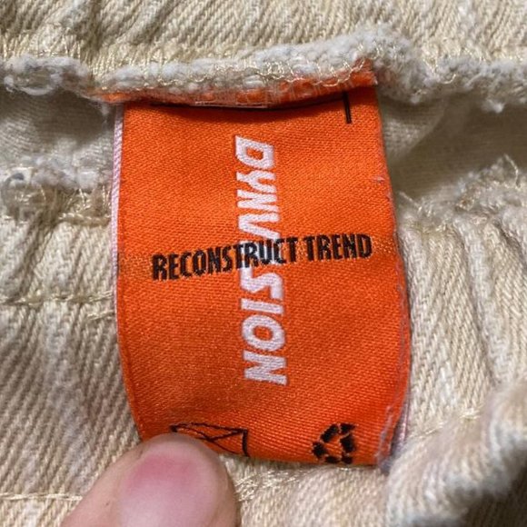 Dynvision Reconstruct Trend Men's Streetwear Beige Cargo Jogger Pants Size S/M - Picture 9 of 11